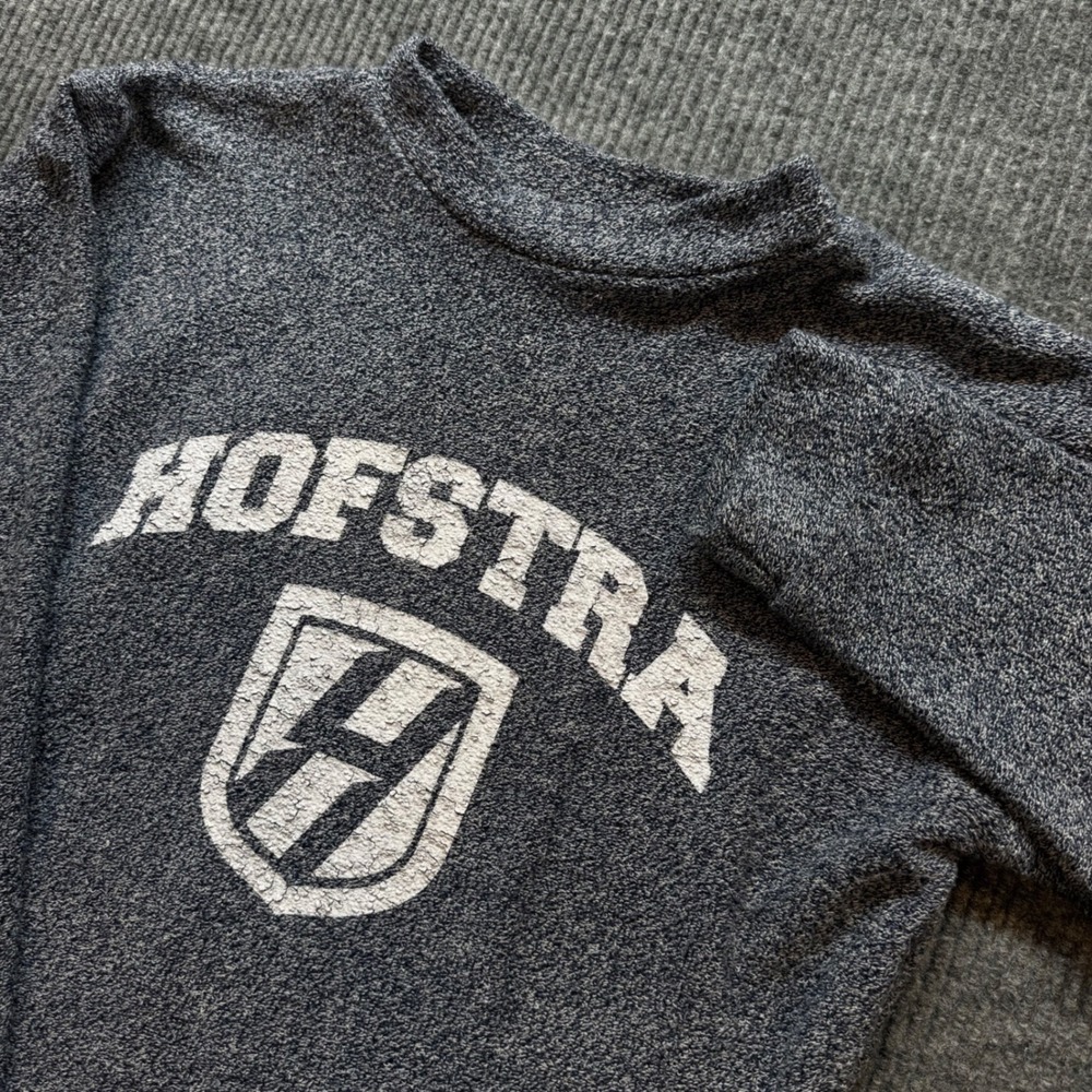 Woolly Threads Hofstra University Womens Small Blue Marled Sweatshirt USA Made